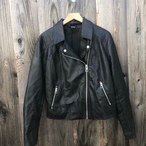 Black leather jacket